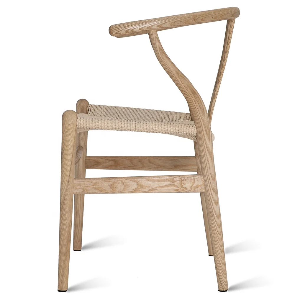 Ash wood Hans Wegner/ Danish /Professional factory  Y-Chair Solid Wood Dining Chairs  Wishbone Chair