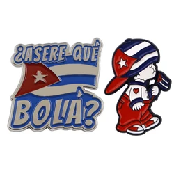 Cuba Flag Enamel Pin Brooches for Women Men Lapel Pins Cartoon Metal Badges Clothes Accessories Fashion Jewelry Friends Gift