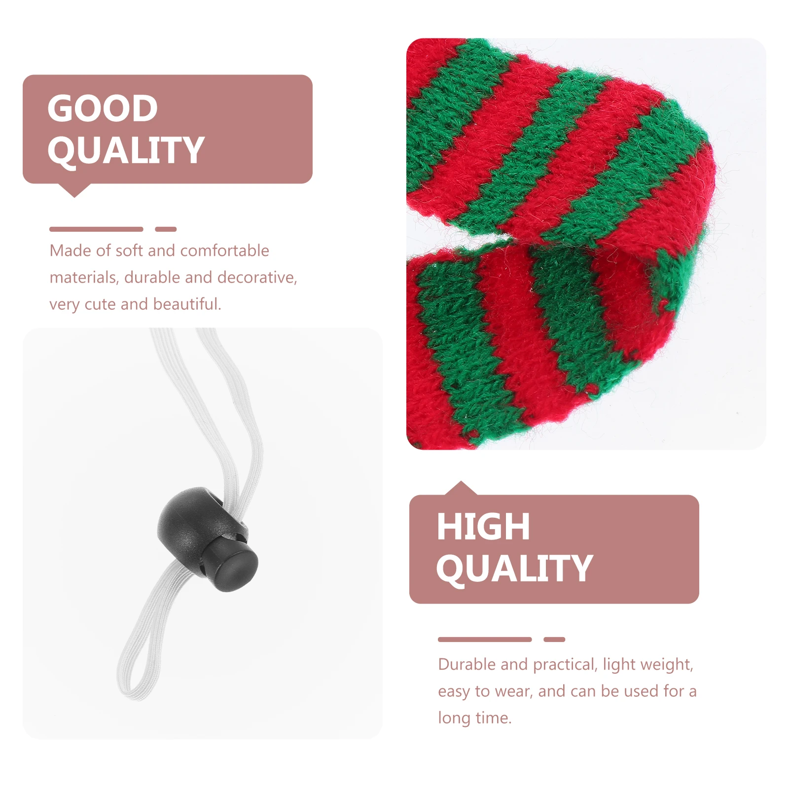

4pcs Christmas Pet Hat Scarf Set For Dogs Rabbits Small Animals Cute Winter Costume Decorative Cosplay Party Xmas Gift