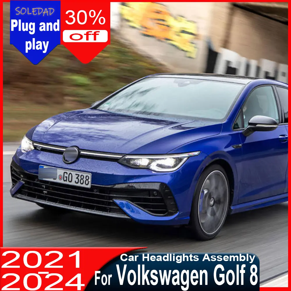 

Автомобильные фары для VW Golf 8 2021-2026: Светодиодные лампы, дневные ходовые огни, динамические поворотники, модифицированные