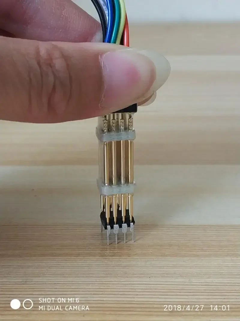 DIP8 Firmware Burning Sonda de 2,54 mm Pogo Pin Dedal Jig Burning Escritura Descarga