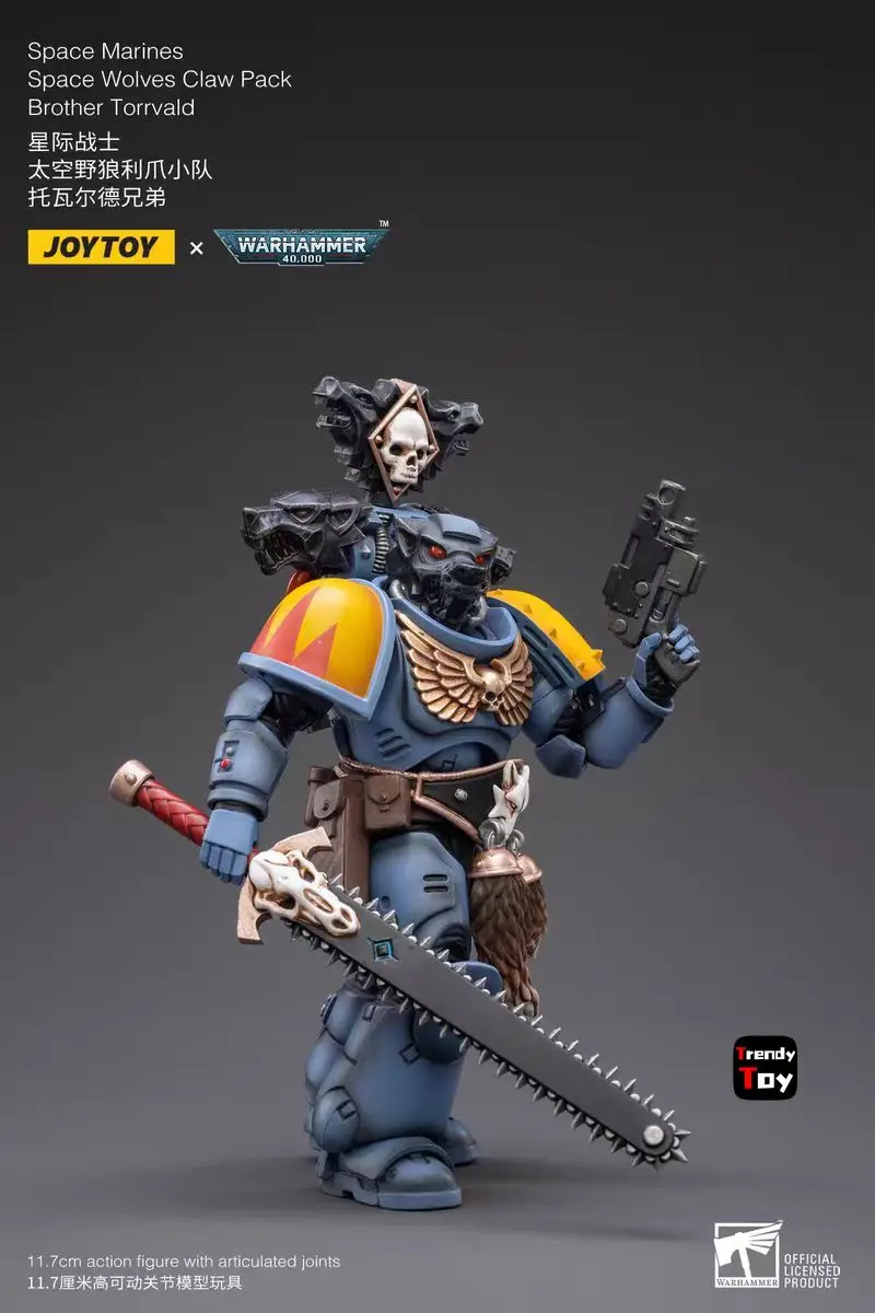【JOYTOY】Warhammer 40K Space Marines Space Wolves Claw Pack Brother Torrvald 1/18 Action Figure Toys