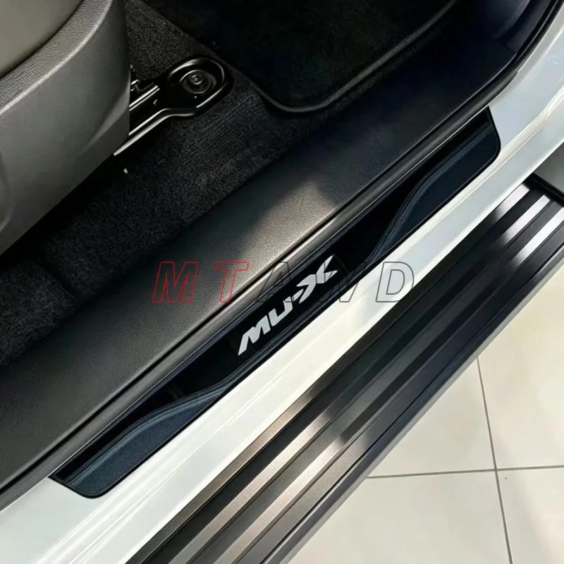 For Isuzu MU-X Accessory 2024 2025 2026 Stainless Chrome Car Door Sill Kick Plate Entry Guard Pedal Protector Cover Trim Styling