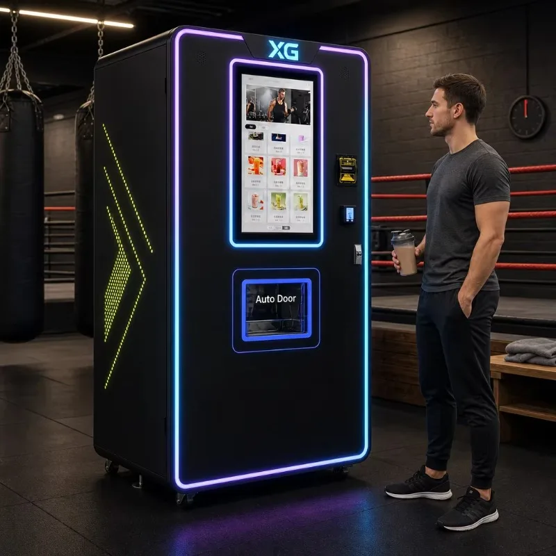 Automatic Protein Shake Vending Machine with Cup Dispenser for Health Clubs and Wellnes Centers with Independent Mixing System