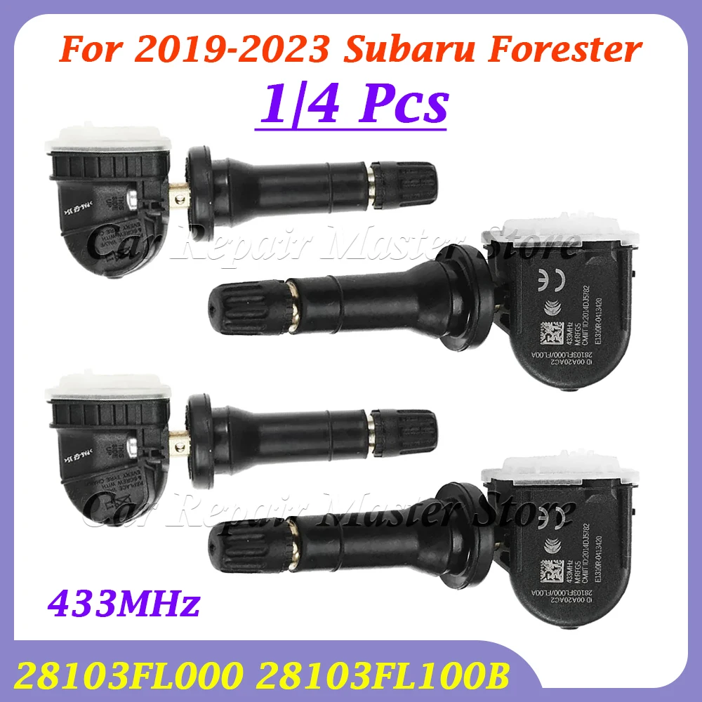 1/4PCS Tire Sensor Tire Pressure Sensor TPMS 433MHz 28103FL000 28103FL100B For 2019 2020 2021 2022 2023 Subaru Forester