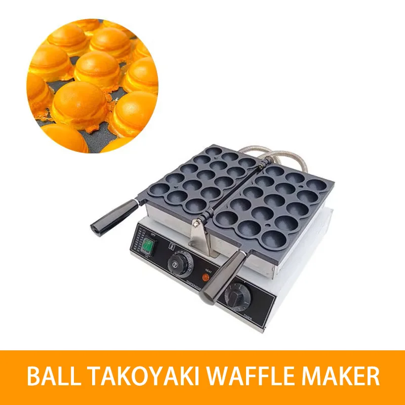 15 Holes Takoyaki Fish Ball Maker Machine Flip 180° Ball Muffin Waffle Making Machine Mini Pancake Baker