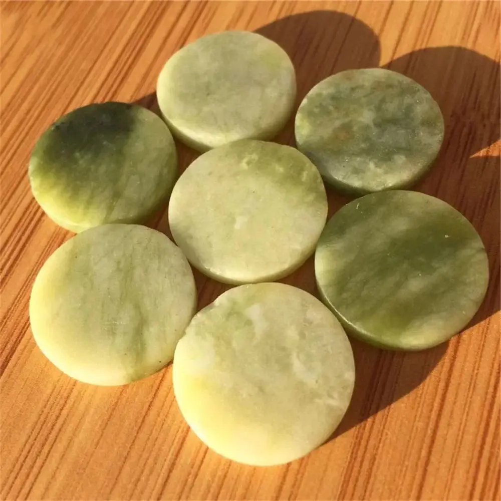 Natural Crystal Slab Slice Jade Stones Specimen Coaster 45-50mm  Pendant Necklace Pictures Material Decor Natural Jade stone