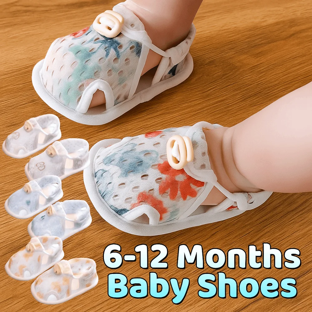 

Breathable Baby Shoes Mesh Soft Sole Toddler Shoes Machine Washable Flexible Fit Infant Anti-slip Sandals 6-12 Months Babies