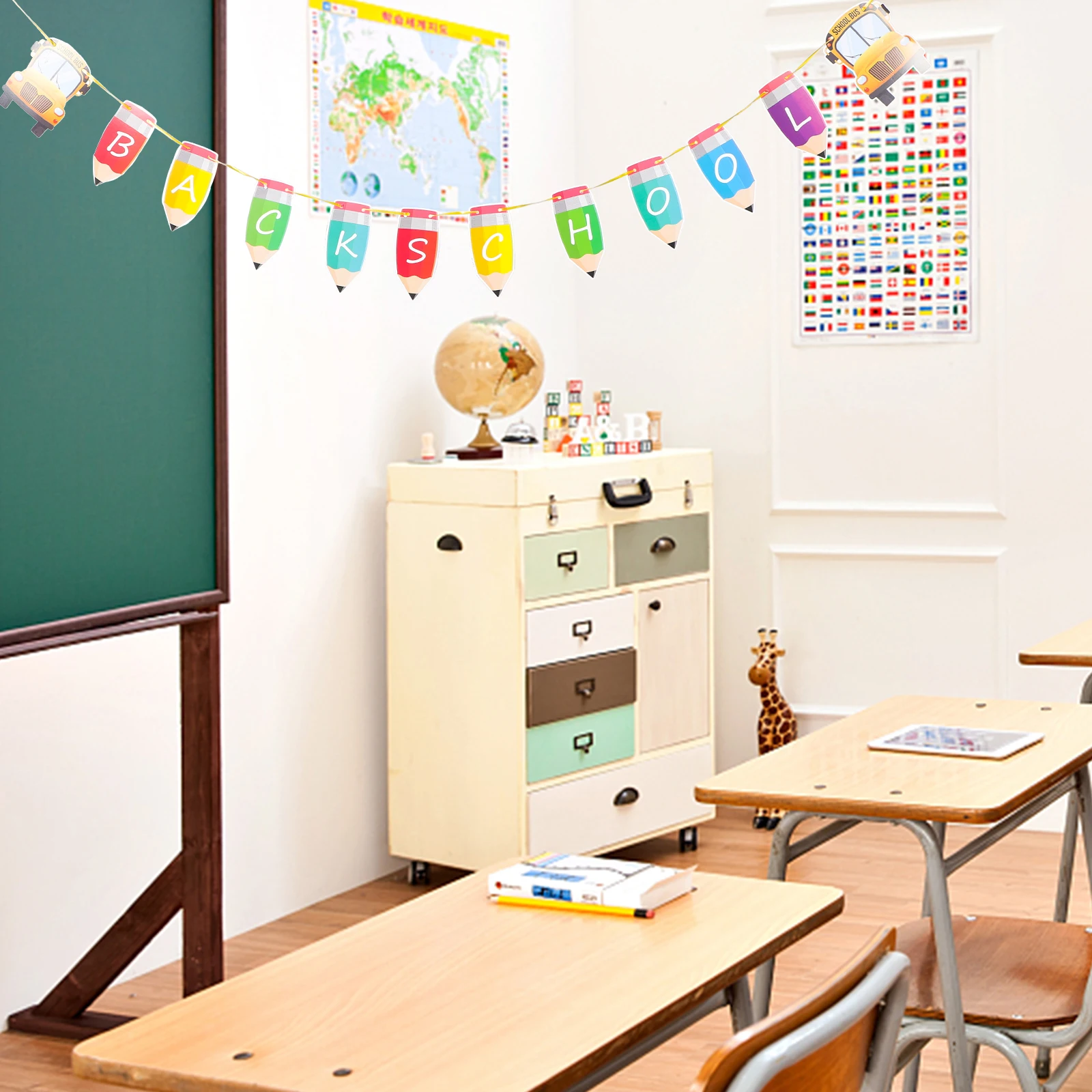 

Decorate School Start Banner Decoration Office Ornament Back to Decorations Paper