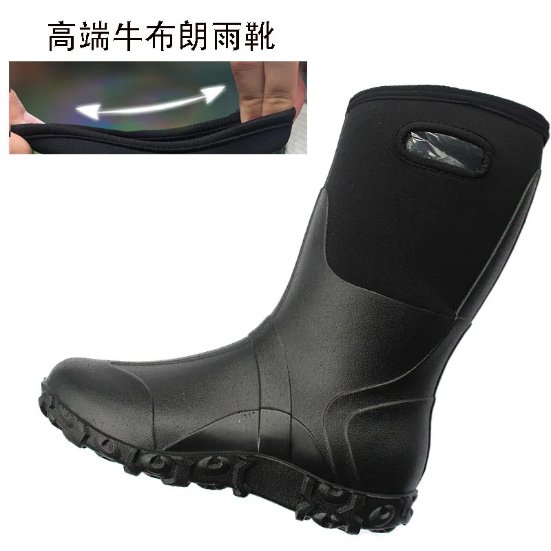 Waterproof Long Brown Shoes Outdoor Hunting Fishing Rain Boots Men Women Reef Rock River Anti-slip Sole Wading Shoes