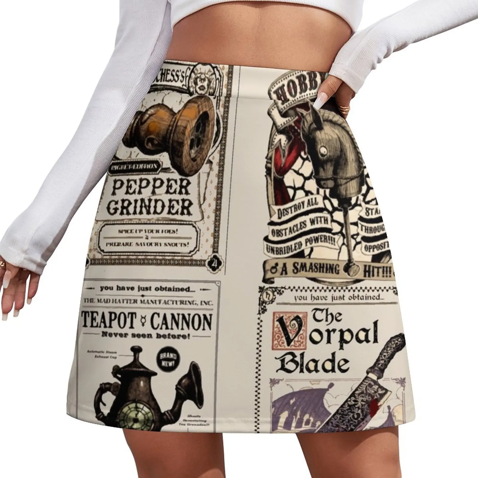 Weapons Cards- Alice Madness Returns Mini Skirt womans clothing Woman short skirt new in external clothes