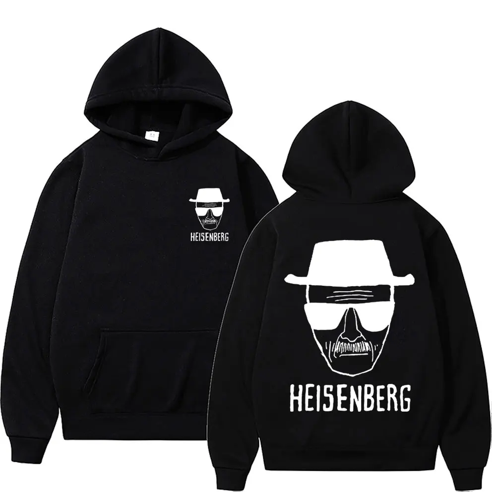 

Breaking Bad Walter White Heisenberg Double Sided Printed Hoodie Men Women Vintage Oversized Rock Hoodies Man Black Sweatshirts