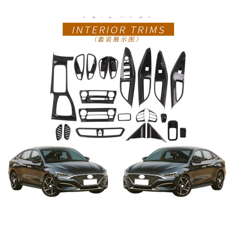 Applicable to  Festa Interior 2019 Armrest Frame Gear Shift Frame Air Vent Steering Wheel Sequin Body Modification Parts
