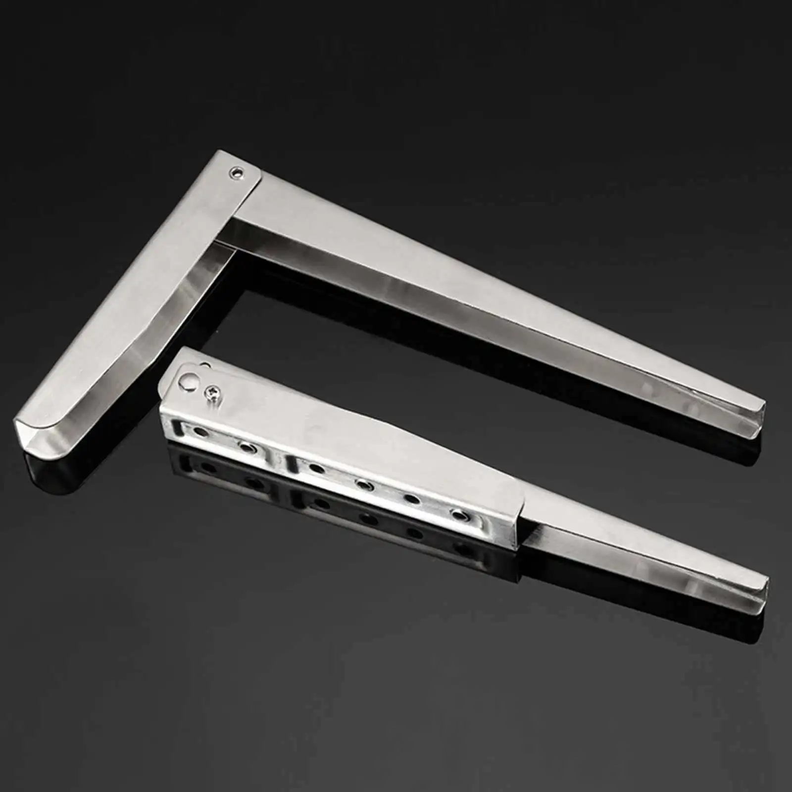 Stainless Steel Shelf Bracket Folding Support Bracket Wall Mounted Heavy Duty for Temporary Boat Tables Space Saving Storage 14