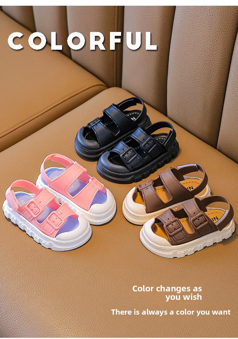 2026 Kinder Sandalen Jungen Mädchen Strandschuhe Weiche Leichte Geschlossene Outdoor-Sandalen für Kleinkinder Babyschuhe Sommer – Detail 11