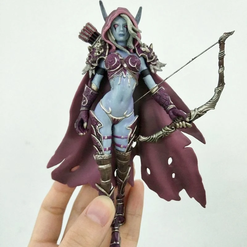 World of Warcraft Anime Figure Sylvanas Windrunner Wow Fall of The Lich King Arthas Model Dolls Action Figures Decor Adult Gifts