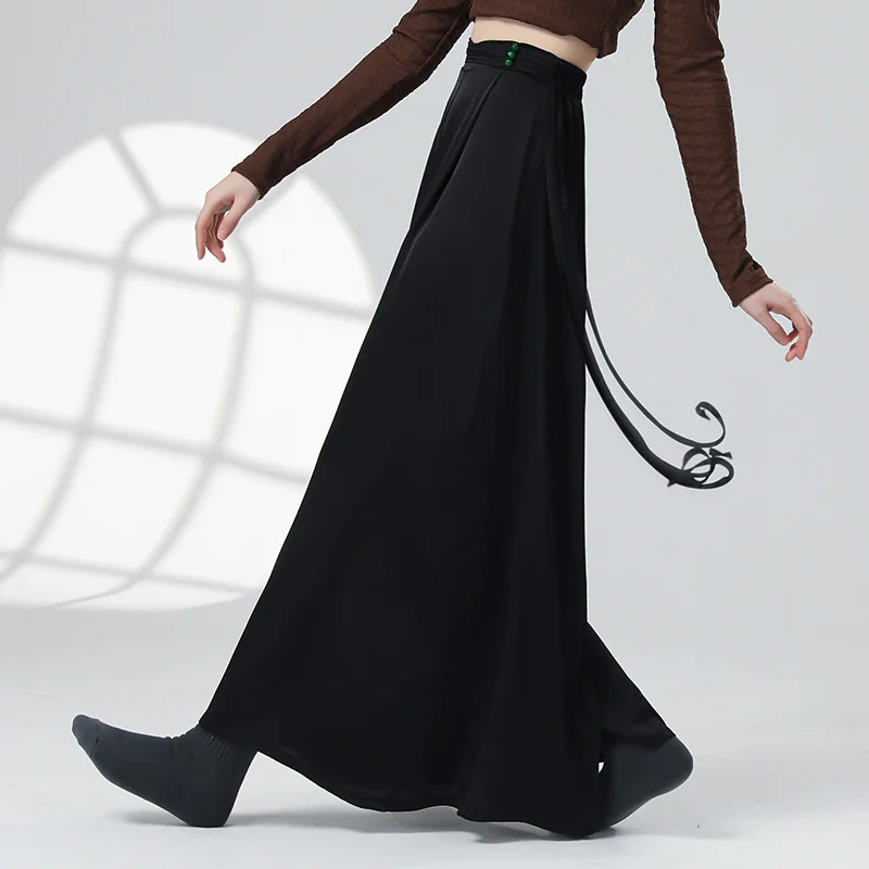 Modern Dance Pant Wide Leg Women Harem Culotte Classical Chinese Opera Contemporary Fusion Dancer Practice Trousers Hanfu Skirt
