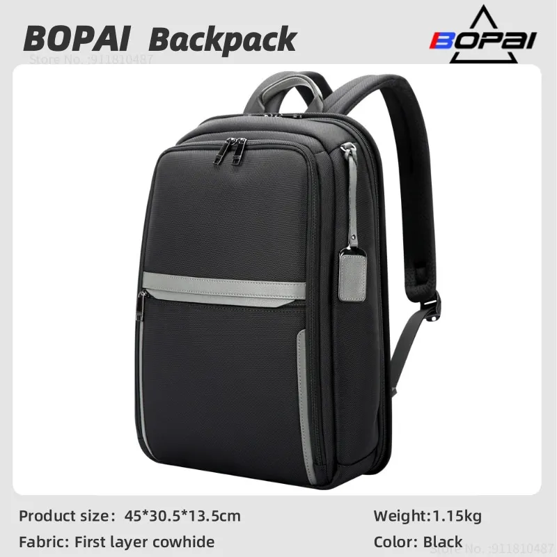 BOPAI A new backpack; Business backpack; Backpack; Multi-functional backpack; 15.6 Computer bag; Nylon bag; Backpack for men