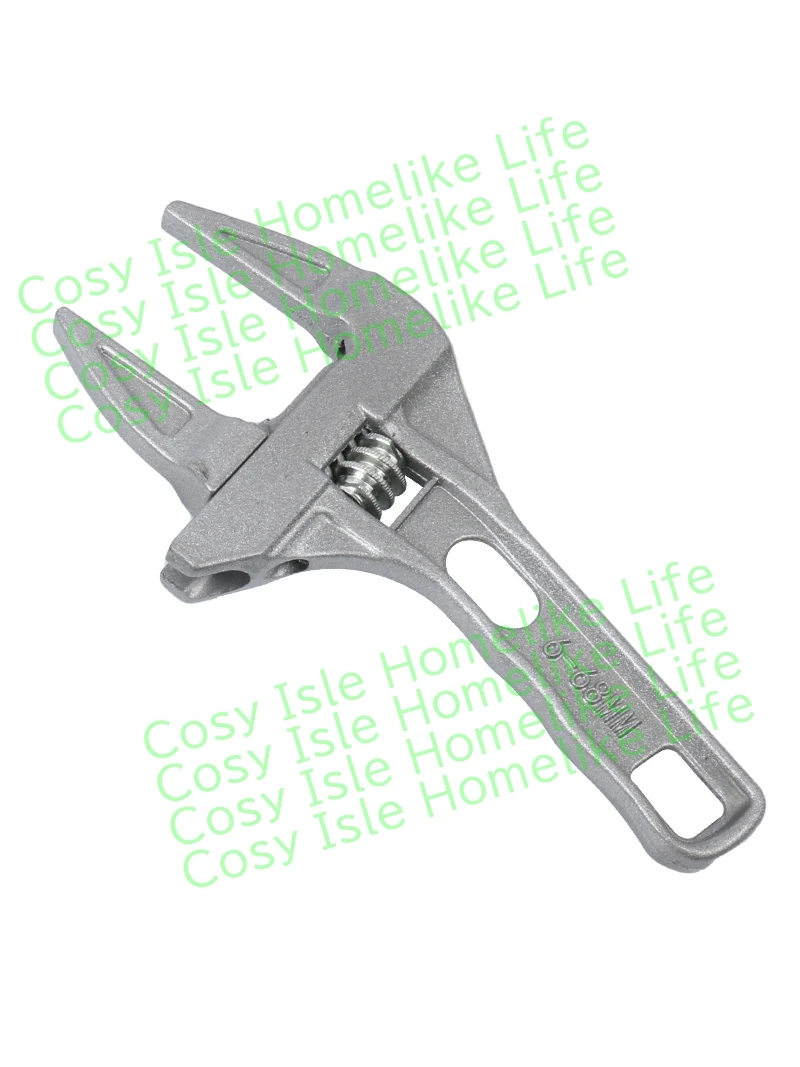 Universal Adjustable Wrench Alloy Bathroom Plumbing Wrench 6-68mm Large Opening Aluminum Alloy Spanner Short-handle Metal Tools