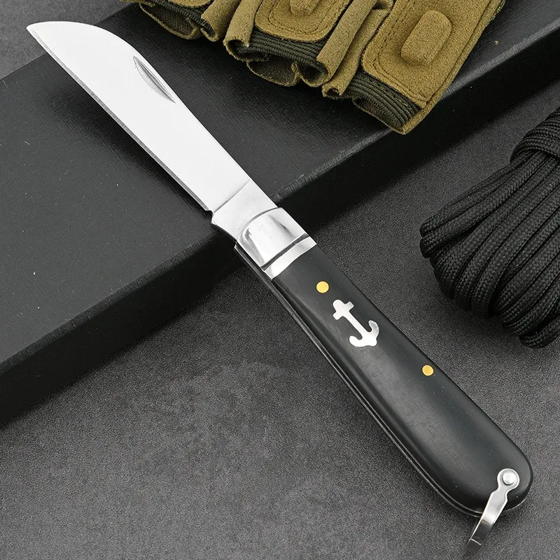 

Mini folding knife portable keychain knife Stainless steel fruit knife open express outdoor portable self-defense small knife
