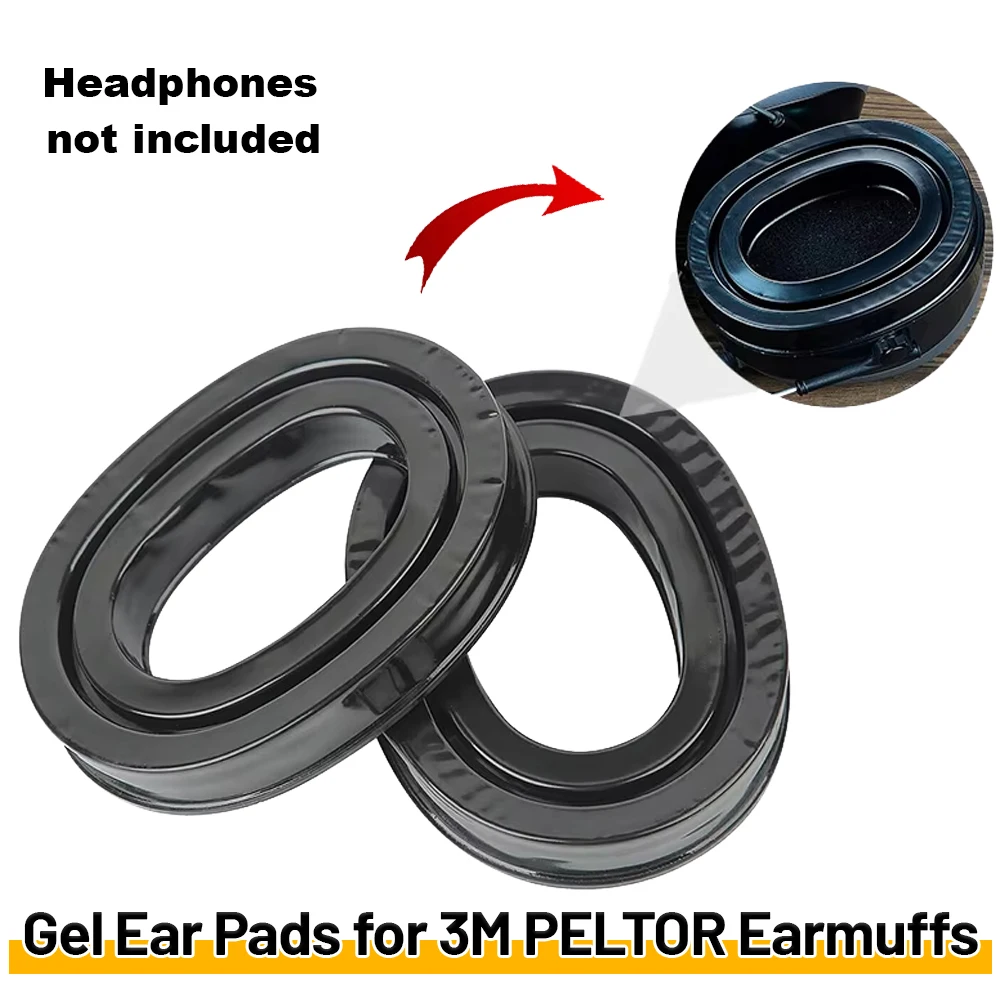 

Гелевые амбушюры для наушников PELTOR 3M, индивидуальное защитное оборудование, удобные сменные амбушюры, черные