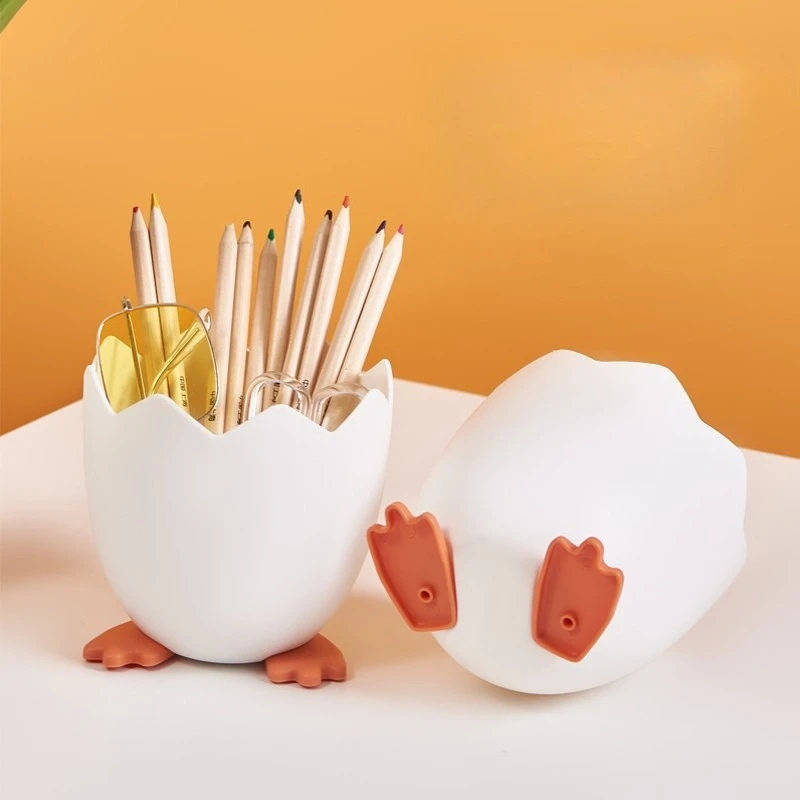 Eggshell Pen Holder Cute and Creative Student Stationery Box Office School Storage Box Personalized Desktop Organizer Decoration