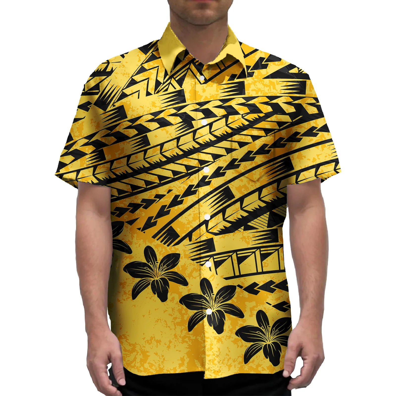 Upscale Custom Couple Suit Polynesian Men Shirt Elegant Ladies Hawaiian Dress Oversize Tribal Design Samoan Couple Match Outfits