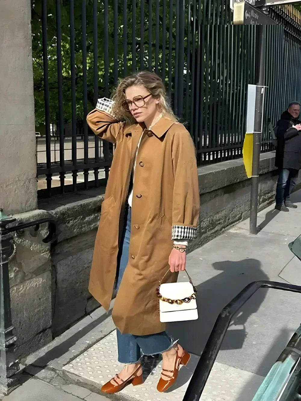 

Tangada 2025 Autumn Women Classic Loose Trench Buttons Long Sleeve Female Oversized Long Coat 6W3