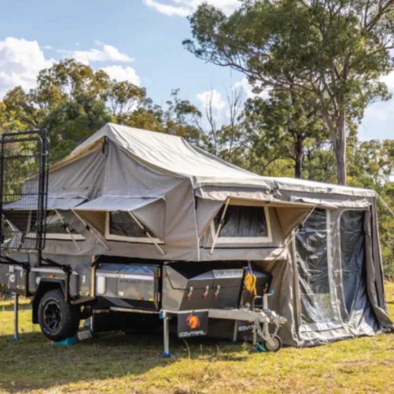 Travel Trailer Off-Road Pop Up Top Camping Caravan Mini Off Road Camper  Waterproof rooftop tent For Sale