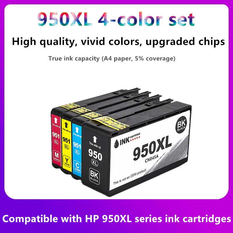 950 951 cartucho de toner Para hp 950xl 951xl tinta 8100e cartucho para hp officejet pro 8600 8610 8620 8630 8640 8660 8615 8625 dye ink