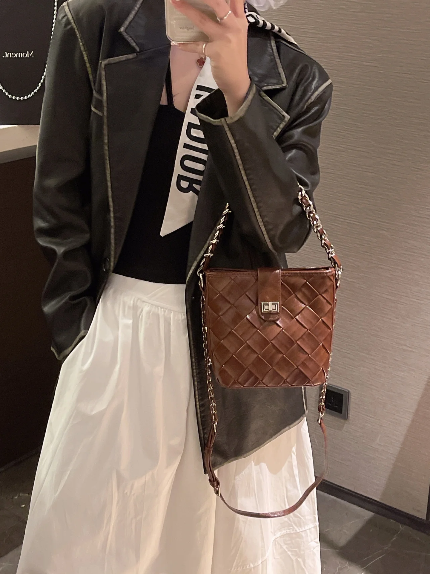 retro-woven-buet-bag-single-oulder-crossbody-chain-diamond-pattern-design-soft-polyester-zinc-alloy-lo-bule