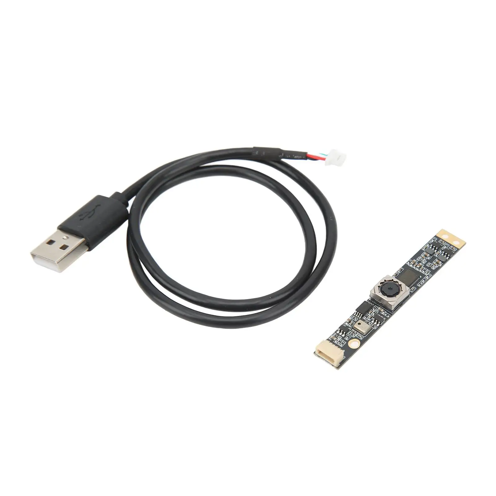 5MP USB Webcam Module with 87° View Angle & Auto Distortion Correction, Includes Digital Microphone