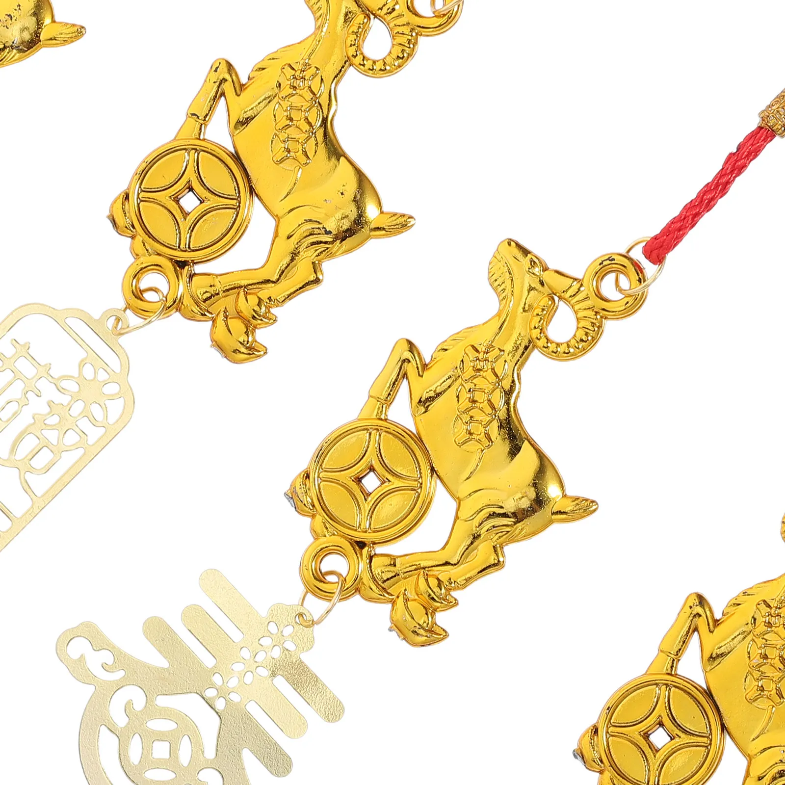 8Pcs Chinese New Year Hanging Tassels Lucky Charms Year of The Goat Decoration Spring Festival Bonsai Tree Pendant Feng Shui view 2
