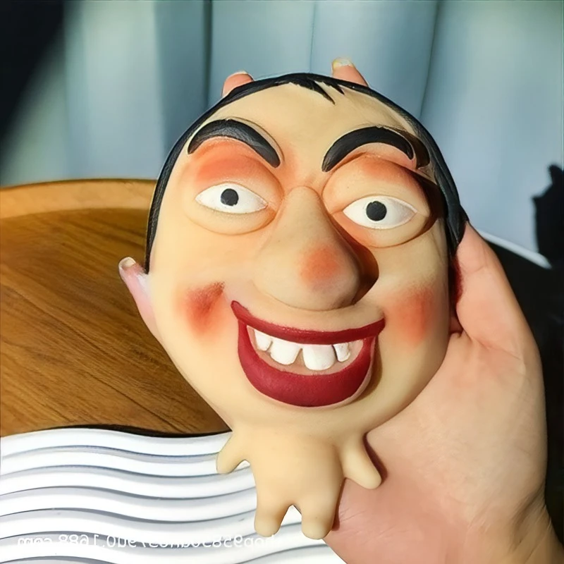 Jouet à presser le visage moche et amusant, personnage d'expression de pétrissage, Fidget, jouet de farces de boutons faits maison, cadeau mignon à rebond lent