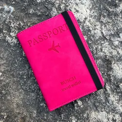 Couverture de Passeport Personnalisée Rfid avec Nom de Styliste, Support de Couleur pour Voyage