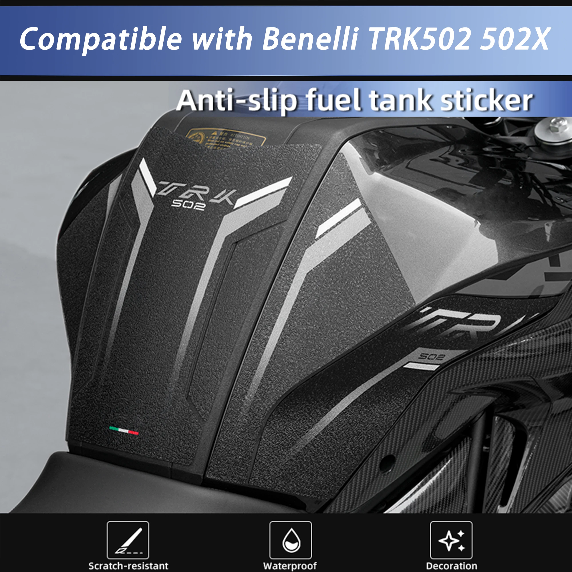 Compatible with Benelli TRK 502 502X Anti-Slip Fuel Tank Pad Sticker Scratch Resistant Protector Decal Motorcycle Accessories