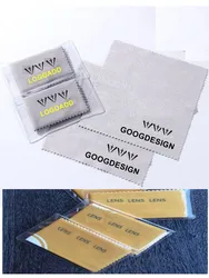 500Pcs/Pack Customized Multicolor Glasses Clean Cloth  Jewelry Cleaner Microfiber Wipes Eyeglasses, Camera Lens Cell Custom LOGO