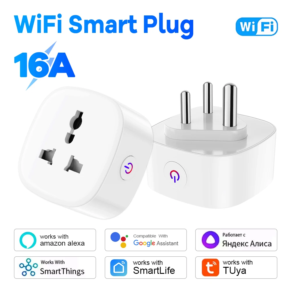 

Tuya South Africa Plug Smart Plug 16A 20A Розетка для монитора мощности с таймером Alexa Google Голосовое управление Групповое управление Приложение Дистанционное управление