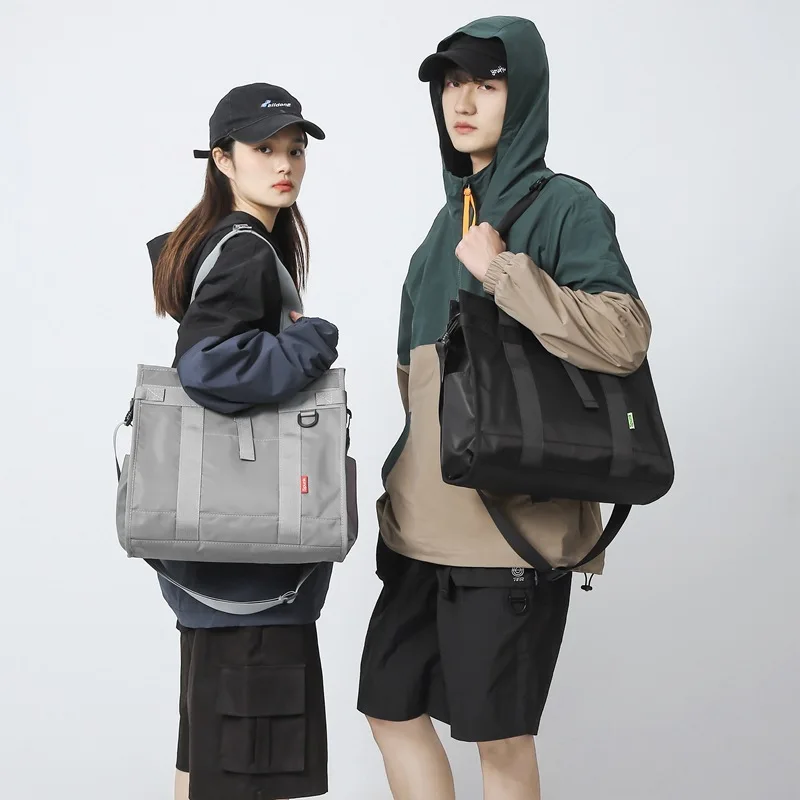 

Durable Oxford cloth ladies' tote bag, men's solid color large-capacity computer storage single-shoulder bag, travel handbag