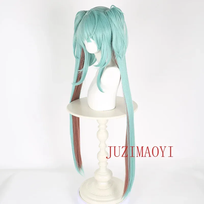 Anime Miku Rascal Cosplay Wig Miku x Rascal 2023 Long Ponytails Heat Resistant Synthetic Hair Halloween Party Wigs + Wig Cap