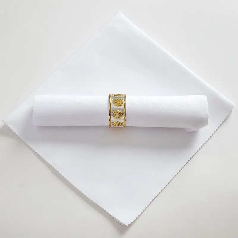 48x48cm White Red Square Table Napkin Hotel Restaurant Wedding Decoration Dinner Banquet Supplies Cloth Napkins Soft Kitchen New