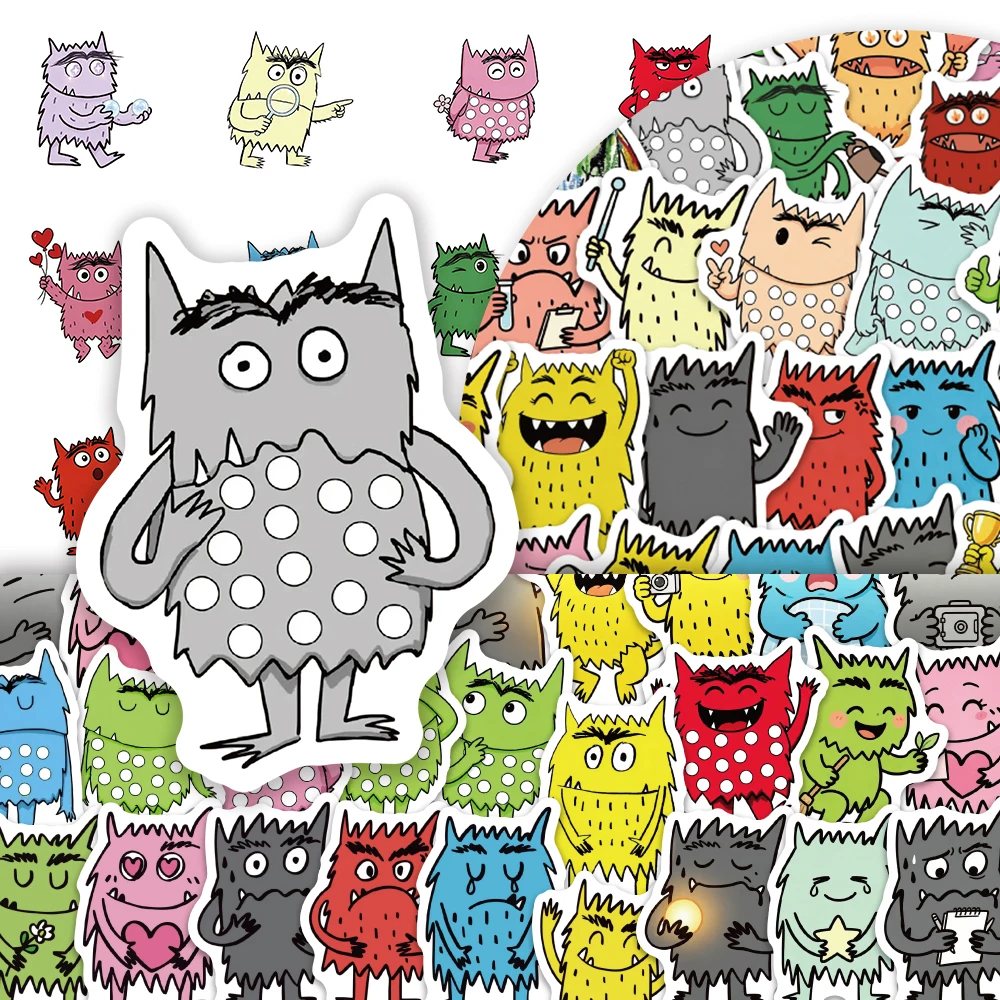 80 Stück Niedliche Monster-Meme-Graffiti-Aufkleber Lustige Cartoon-Sticker DIY Gepäck Handy Gitarre Scrapbook Wasserdichte Aufkleber Kinderspielzeug