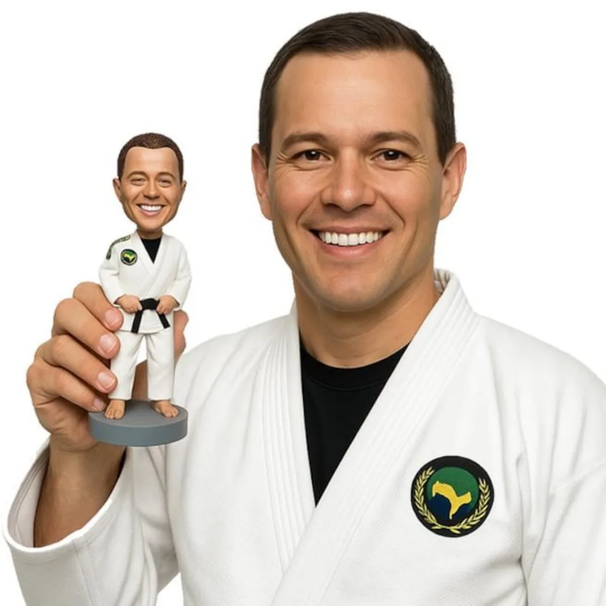 

Персонализированная фигурка-бобблхед ручной работы из глины, 3D-статуэтка на заказ по фото, подарок для мужа, парня, папы, памятный сувенир