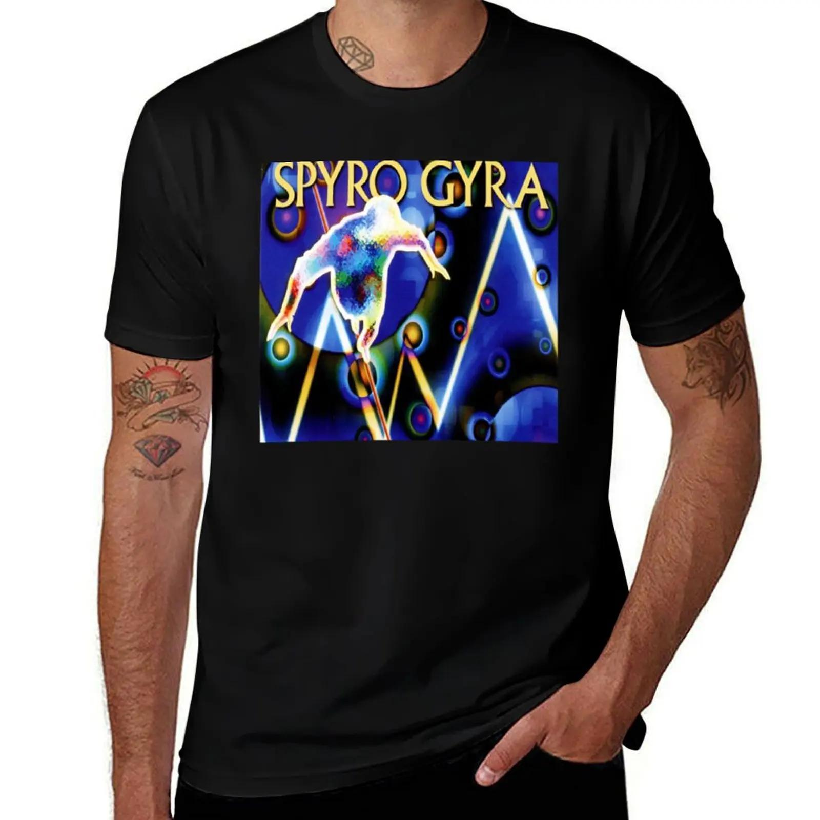 

Spyro gyra band T-Shirt man t shirts for men black cotton t-shirt plain for man package