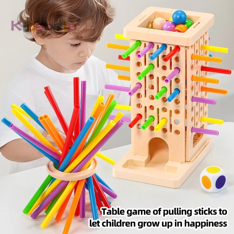 

Монтессори-игра с разноцветными палочками для балансировки, классическая забавная игра с кубиками для взаимодействия родителей и детей, игрушка для развития мелкой моторики, подарок на день рождения
