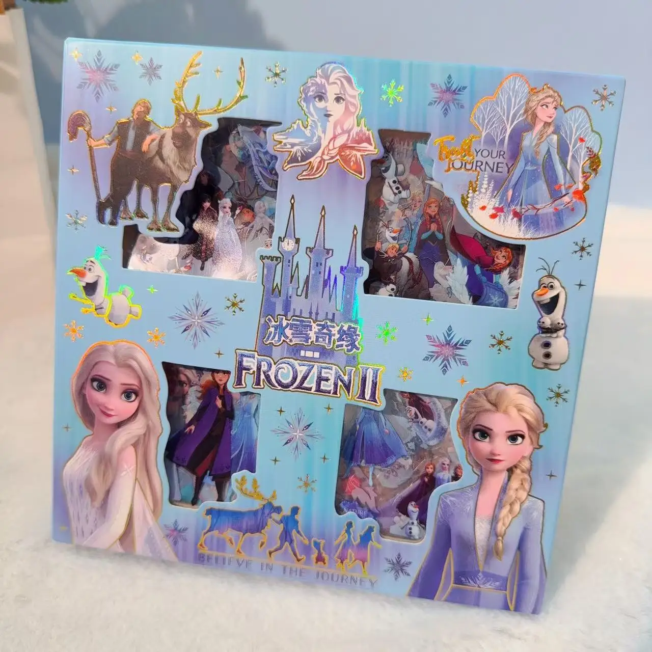 100 قطعة/صندوق ديزني المجمدة غرزة Kawaii ملصقات الأمتعة الكتابة على الجدران لعبة الشارات لاصقة تزيين هدية إغلاق ملصق #2