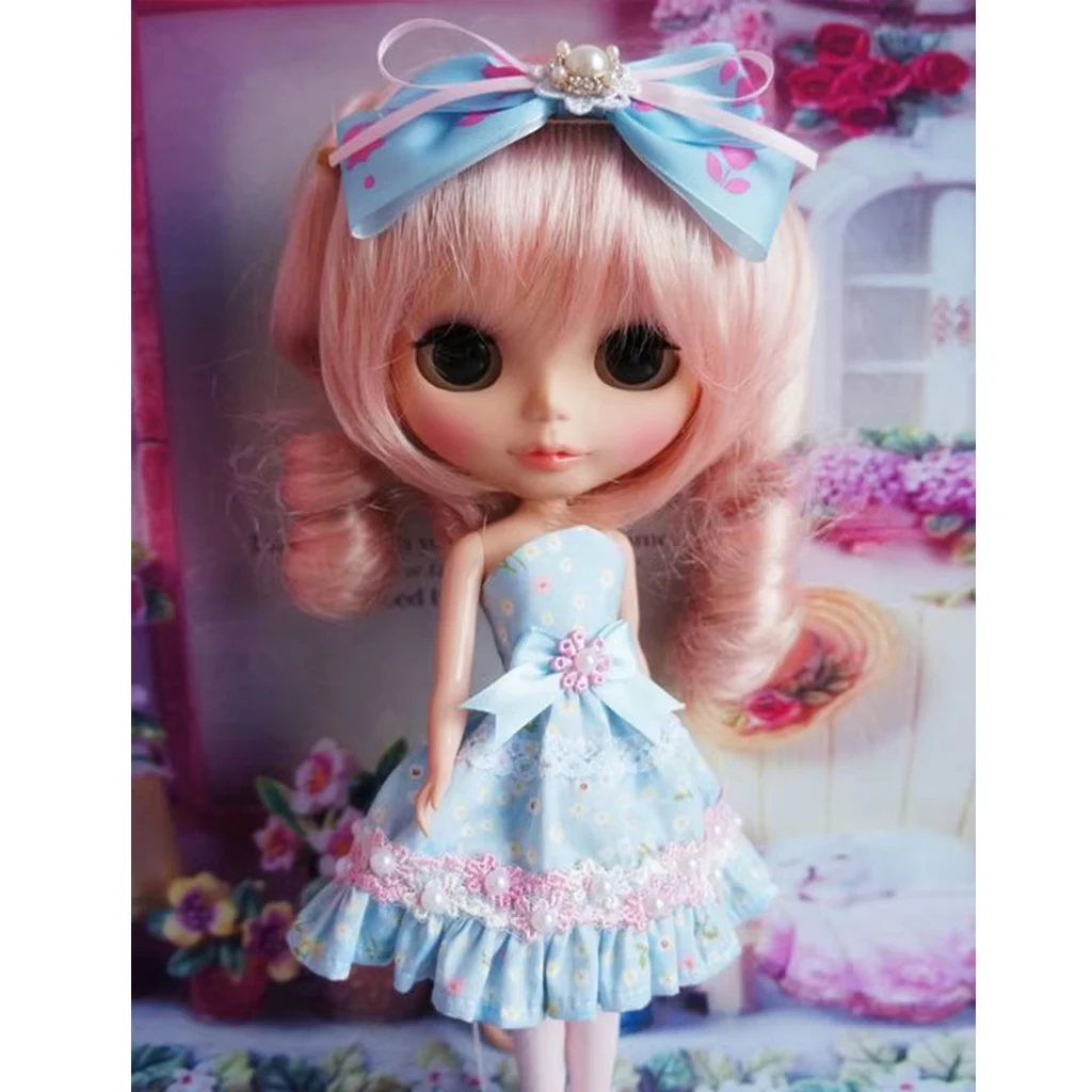 [wamami] Handgefertigte 12-Zoll-1/6-Puppe, Bly, Babyblaues Kleid, süßes Outfit, Lolita