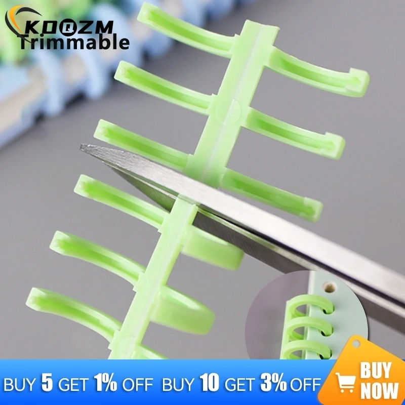 1/6/12Pcs/set  Candy Color Loose-leaf Plastic Binding Ring Spring Spiral Rings A4 A5 Paper Notebook Stationery Binding Clip