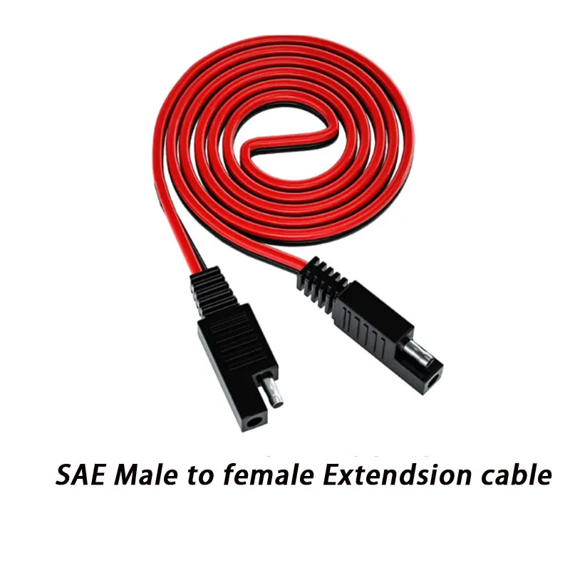 SAE single-ended male and female extension cable 14/18AWG pure copper wire solar panel battery bullet plug connection cable