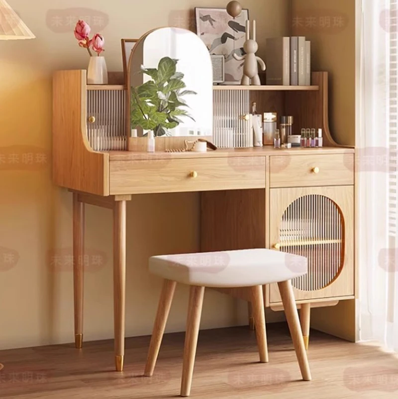 Bedroom Mirror Dressing Table Luxury Bedroom Drawer Girls Dressing Table Luxury Storage Mini Tocador Maquillaje Home Furniture image 4